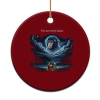 Baby Monkey Punch Ceramic Ornament You Are Never Alone Brave