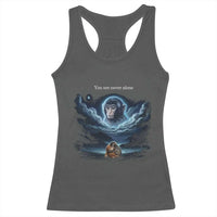 Baby Monkey Punch Racerback Tank Top You Are Never Alone Brave