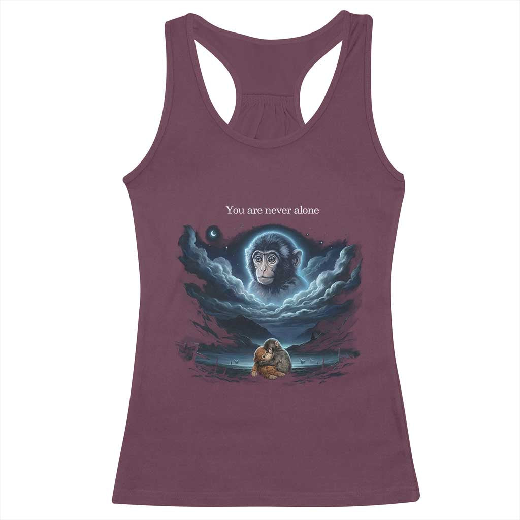 Baby Monkey Punch Racerback Tank Top You Are Never Alone Brave