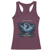 Baby Monkey Punch Racerback Tank Top You Are Never Alone Brave