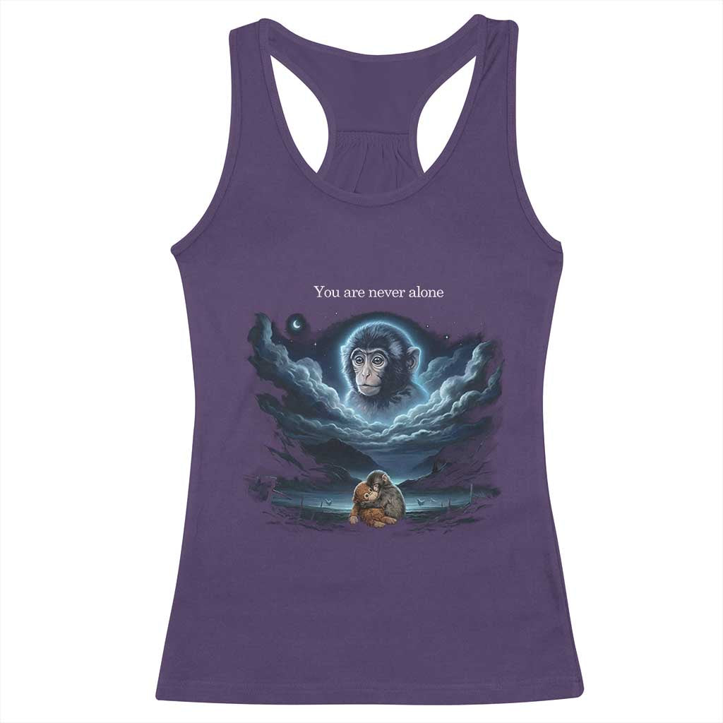 Baby Monkey Punch Racerback Tank Top You Are Never Alone Brave