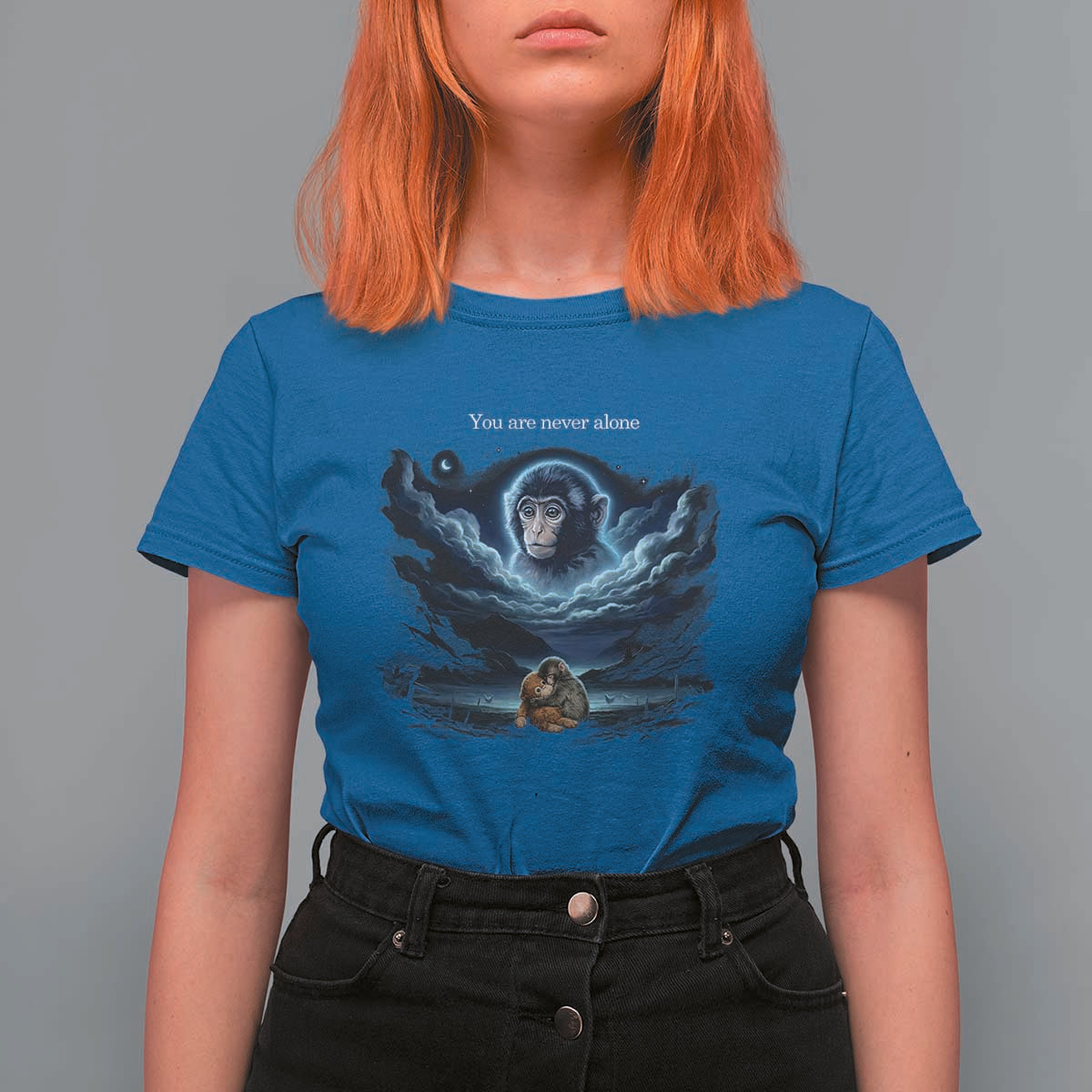 Baby Monkey Punch T Shirt For Women You Are Never Alone Brave