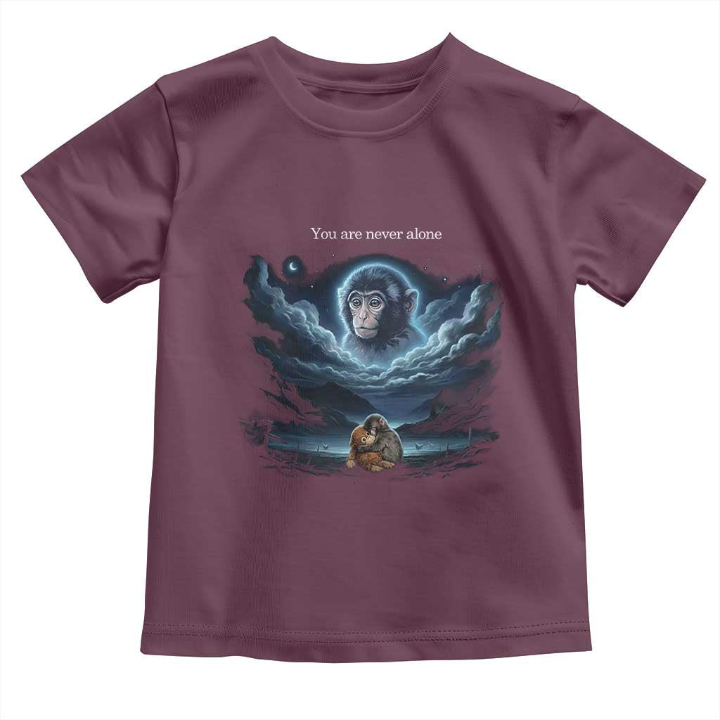 Baby Monkey Punch Toddler T Shirt You Are Never Alone Brave