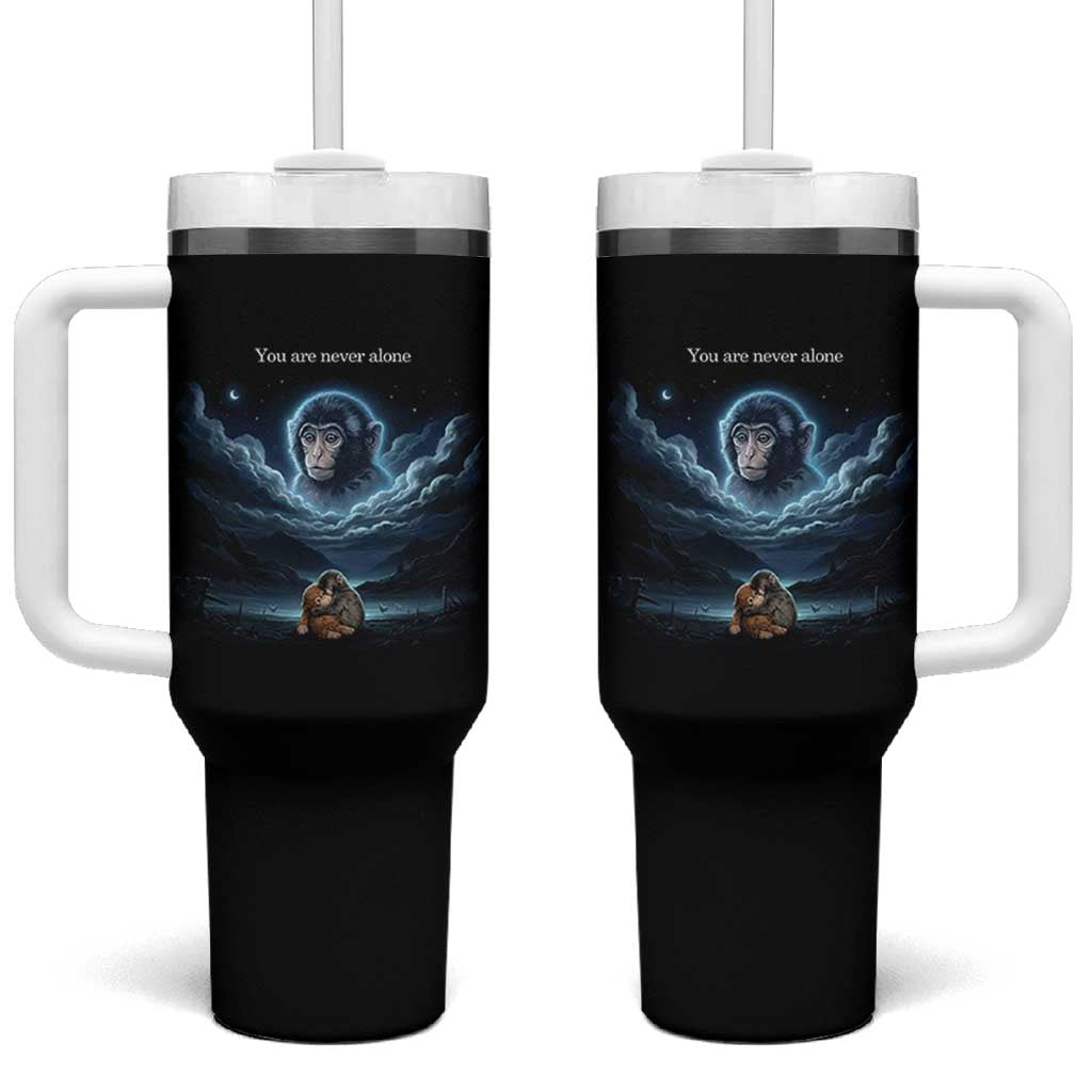 Baby Monkey Punch Tumbler With Handle You Are Never Alone Brave
