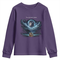 Baby Monkey Punch Youth Sweatshirt You Are Never Alone Brave