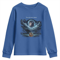 Baby Monkey Punch Youth Sweatshirt You Are Never Alone Brave