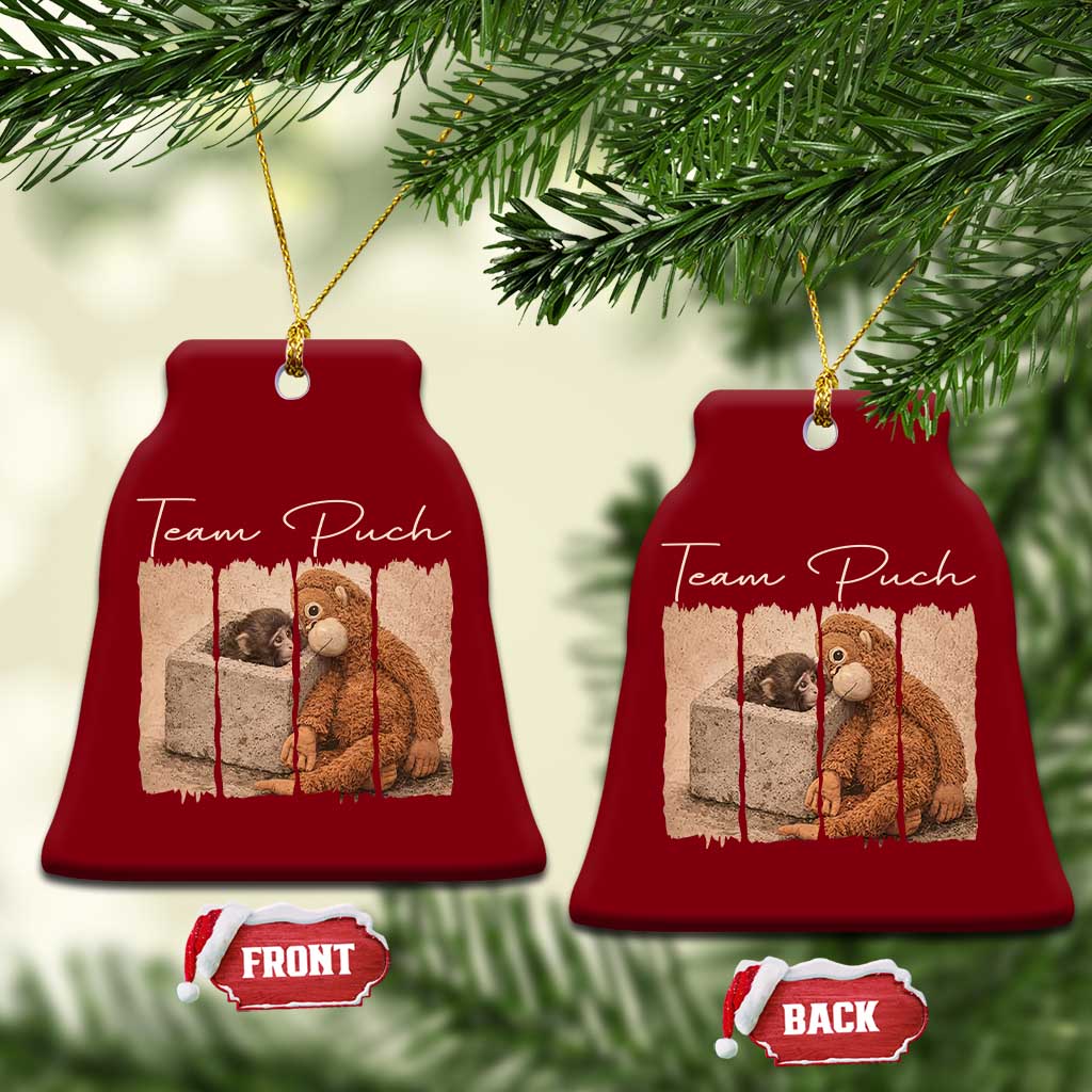 Team Punch Ceramic Ornament Baby Monkey And Plush Toy Viral