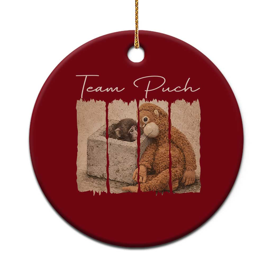Team Punch Ceramic Ornament Baby Monkey And Plush Toy Viral