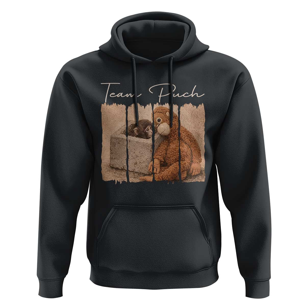 Team Punch Hoodie Baby Monkey And Plush Toy Viral