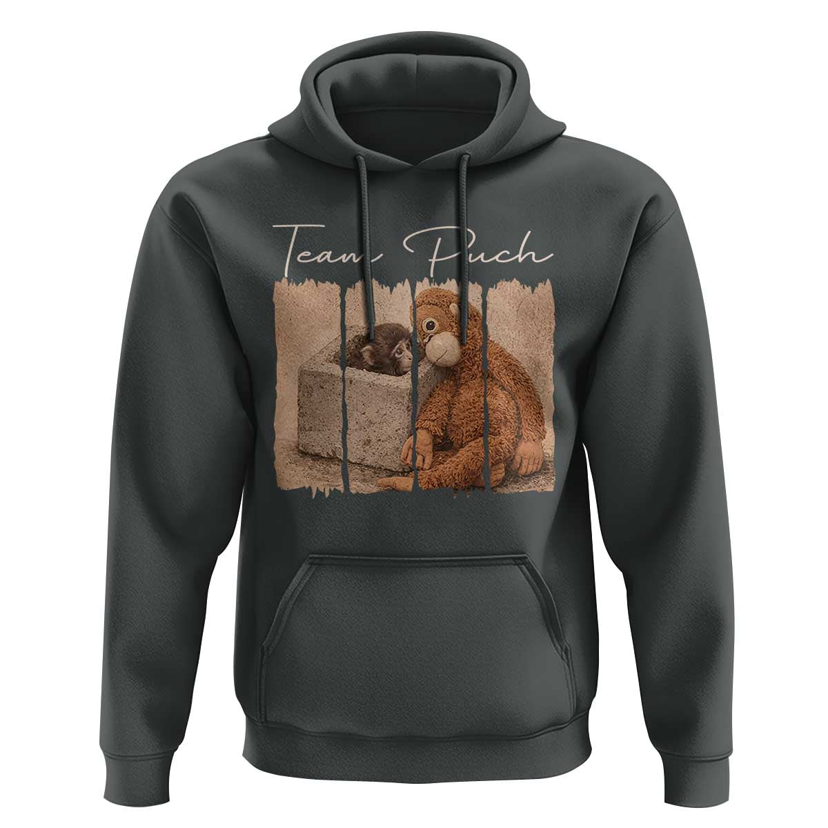 Team Punch Hoodie Baby Monkey And Plush Toy Viral