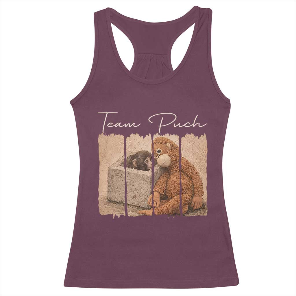 Team Punch Racerback Tank Top Baby Monkey And Plush Toy Viral
