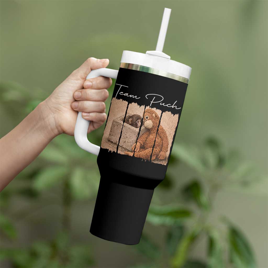 Team Punch Tumbler With Handle Baby Monkey And Plush Toy Viral