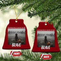 Sad Punch Monkey Ceramic Ornament Ultimately I Have To Be Brave