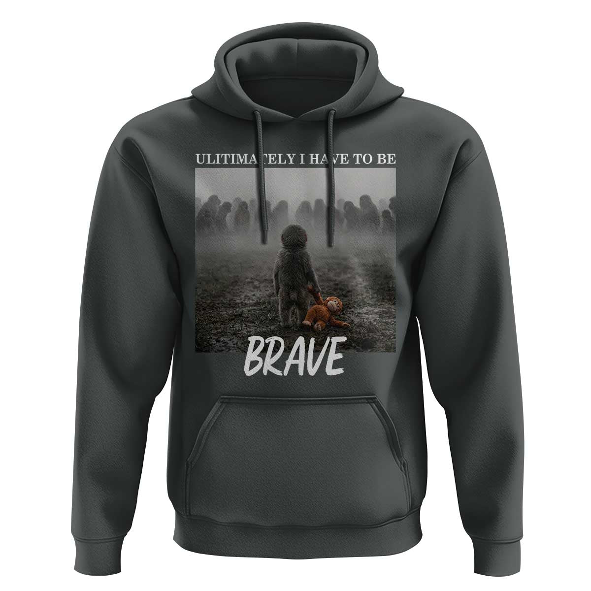 Sad Punch Monkey Hoodie Ultimately I Have To Be Brave