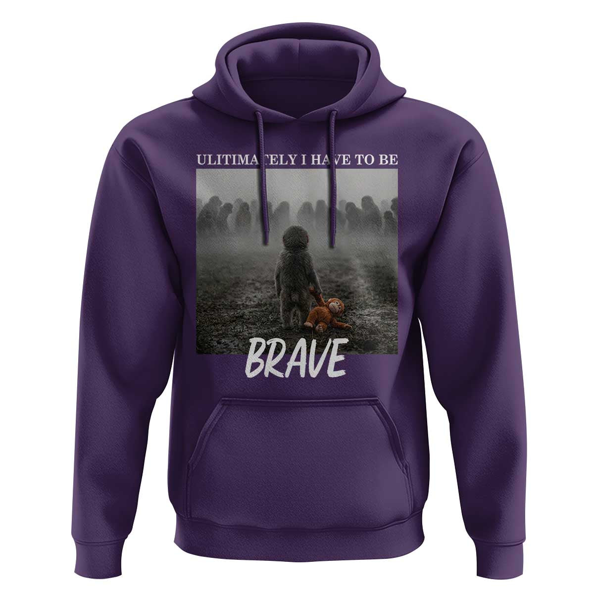 Sad Punch Monkey Hoodie Ultimately I Have To Be Brave