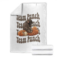Team Punch Monkey Throw Blanket Baby Monkey And Plush Toy Viral
