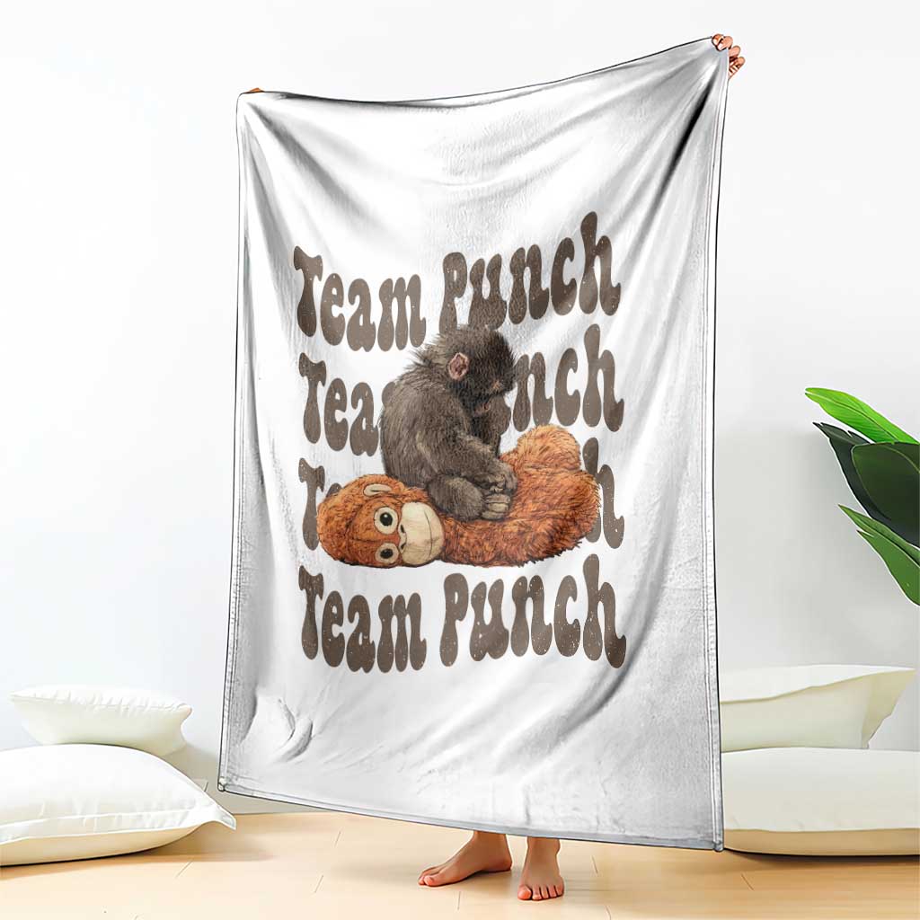 Team Punch Monkey Throw Blanket Baby Monkey And Plush Toy Viral