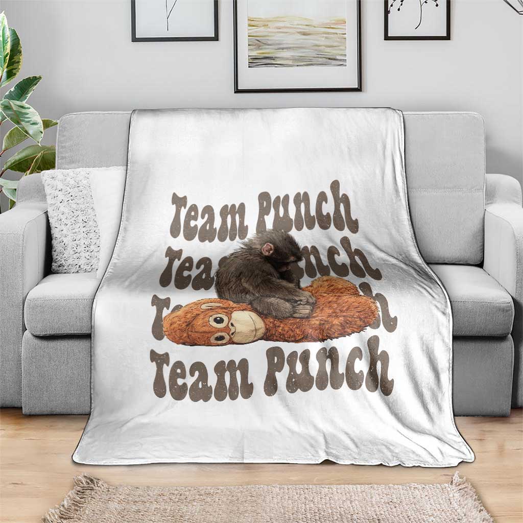 Team Punch Monkey Throw Blanket Baby Monkey And Plush Toy Viral