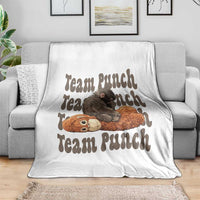 Team Punch Monkey Throw Blanket Baby Monkey And Plush Toy Viral