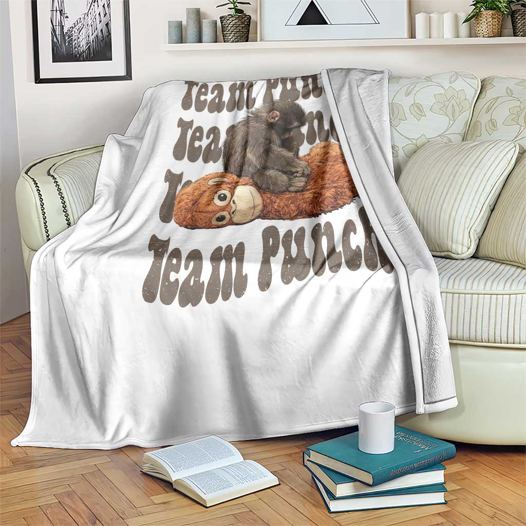 Team Punch Monkey Throw Blanket Baby Monkey And Plush Toy Viral