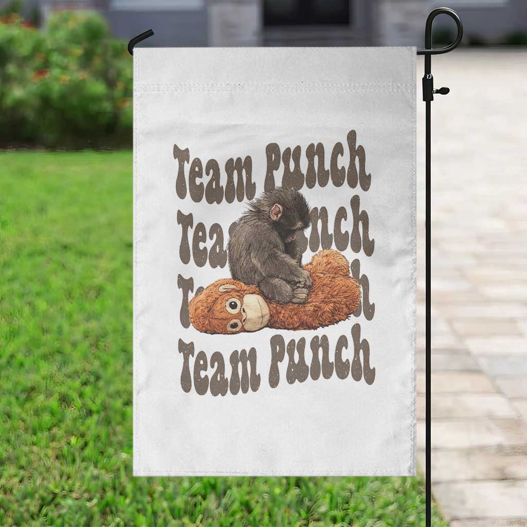 Team Punch Monkey Garden Flag Baby Monkey And Plush Toy Viral