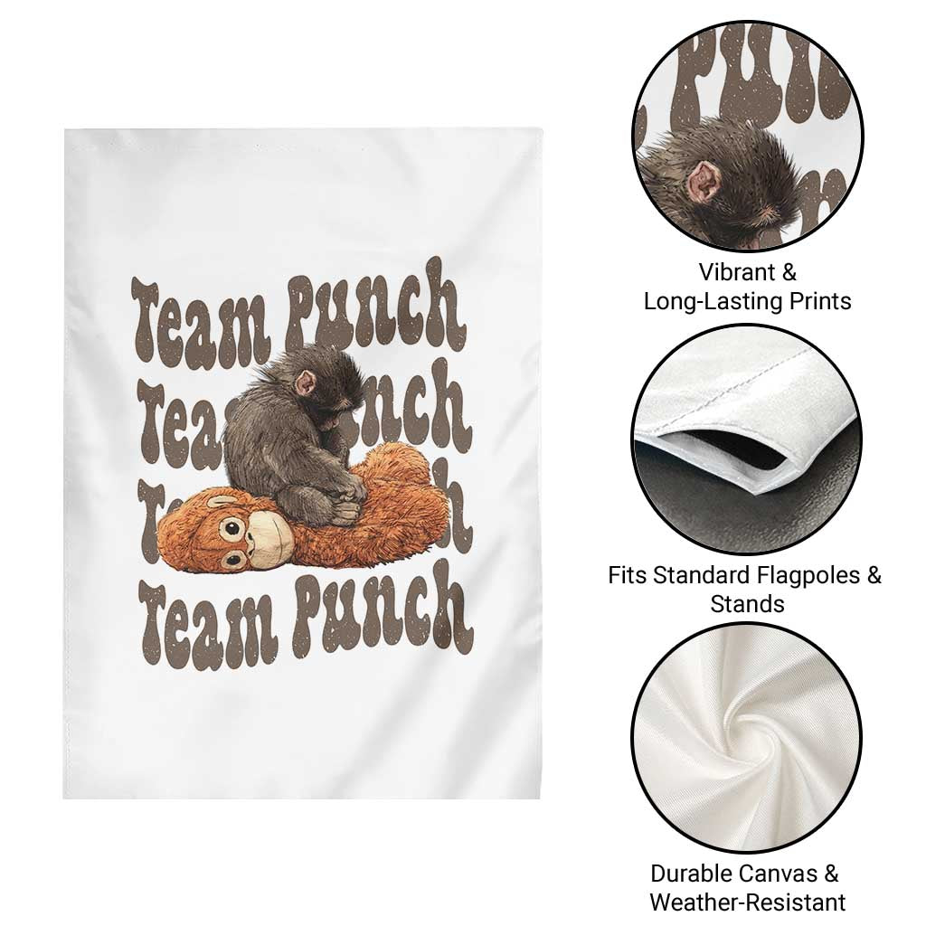 Team Punch Monkey Garden Flag Baby Monkey And Plush Toy Viral