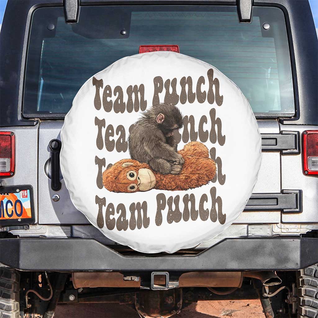 Team Punch Monkey Spare Tire Cover Baby Monkey And Plush Toy Viral