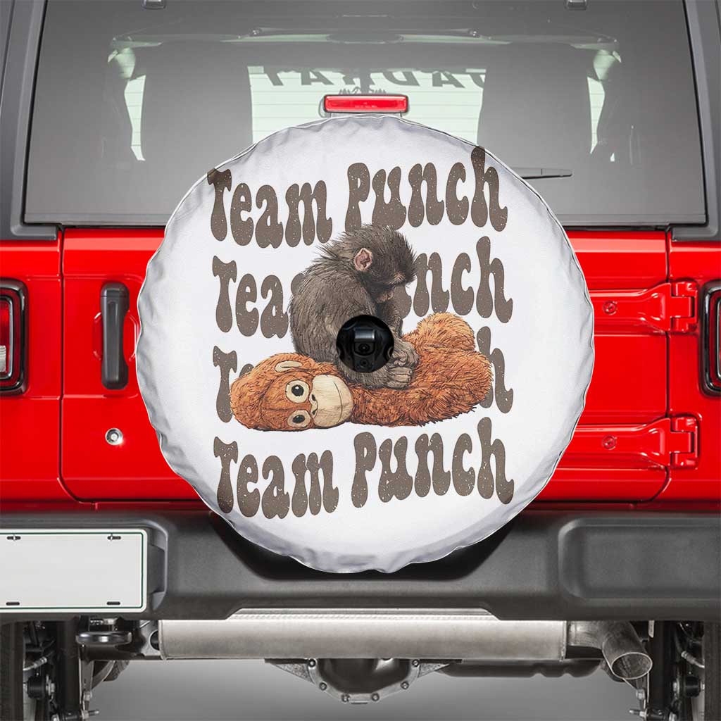 Team Punch Monkey Spare Tire Cover Baby Monkey And Plush Toy Viral