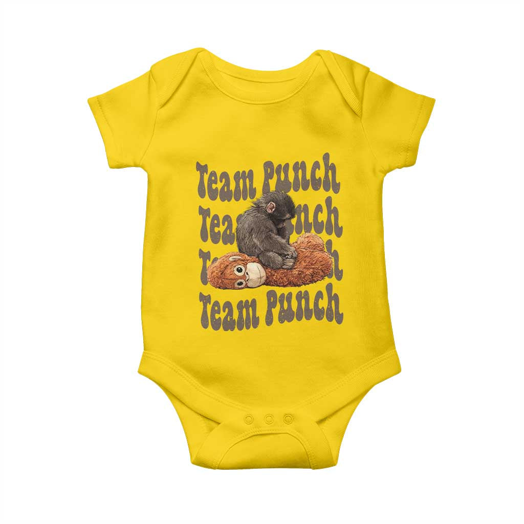Team Punch Monkey Baby Onesie Baby Monkey And Plush Toy Viral