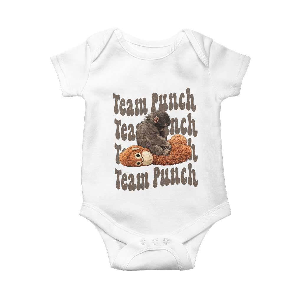 Team Punch Monkey Baby Onesie Baby Monkey And Plush Toy Viral