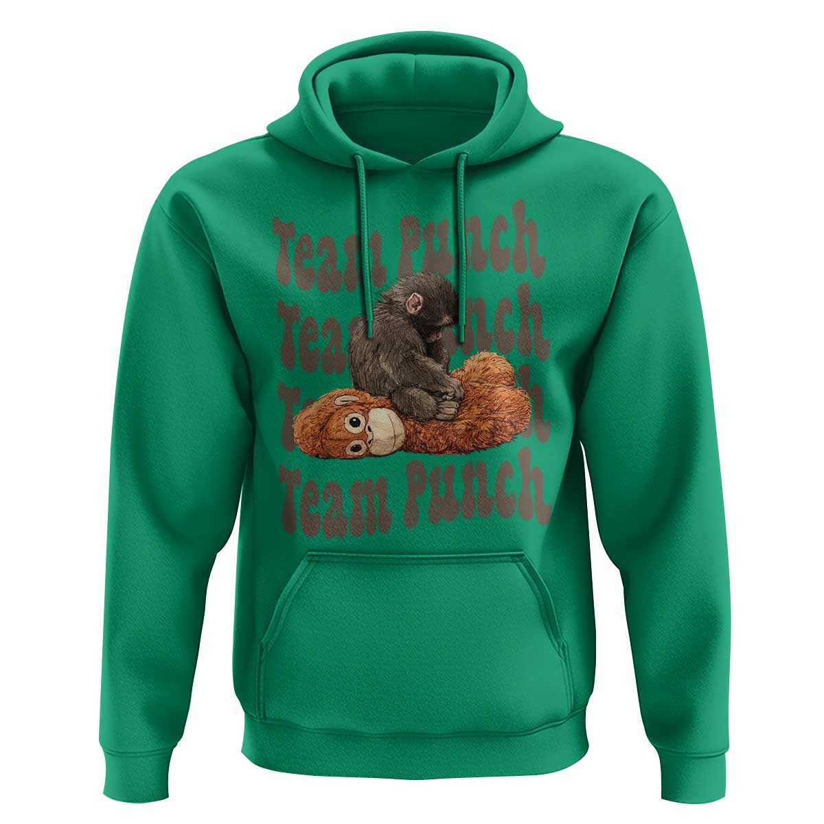 Team Punch Monkey Hoodie Baby Monkey And Plush Toy Viral