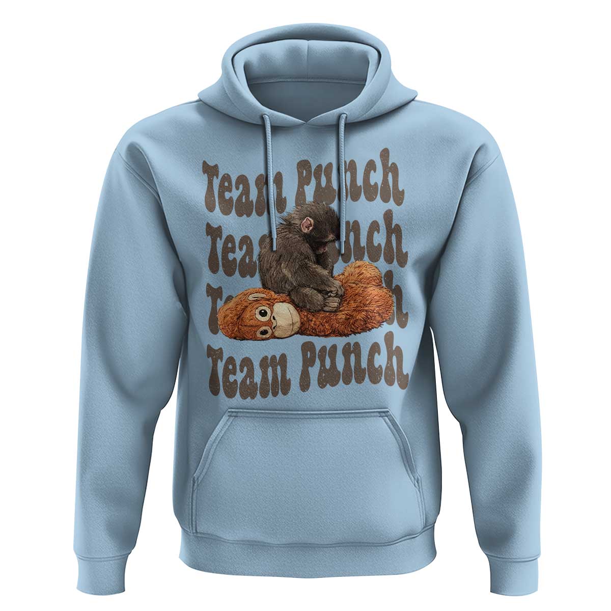Team Punch Monkey Hoodie Baby Monkey And Plush Toy Viral