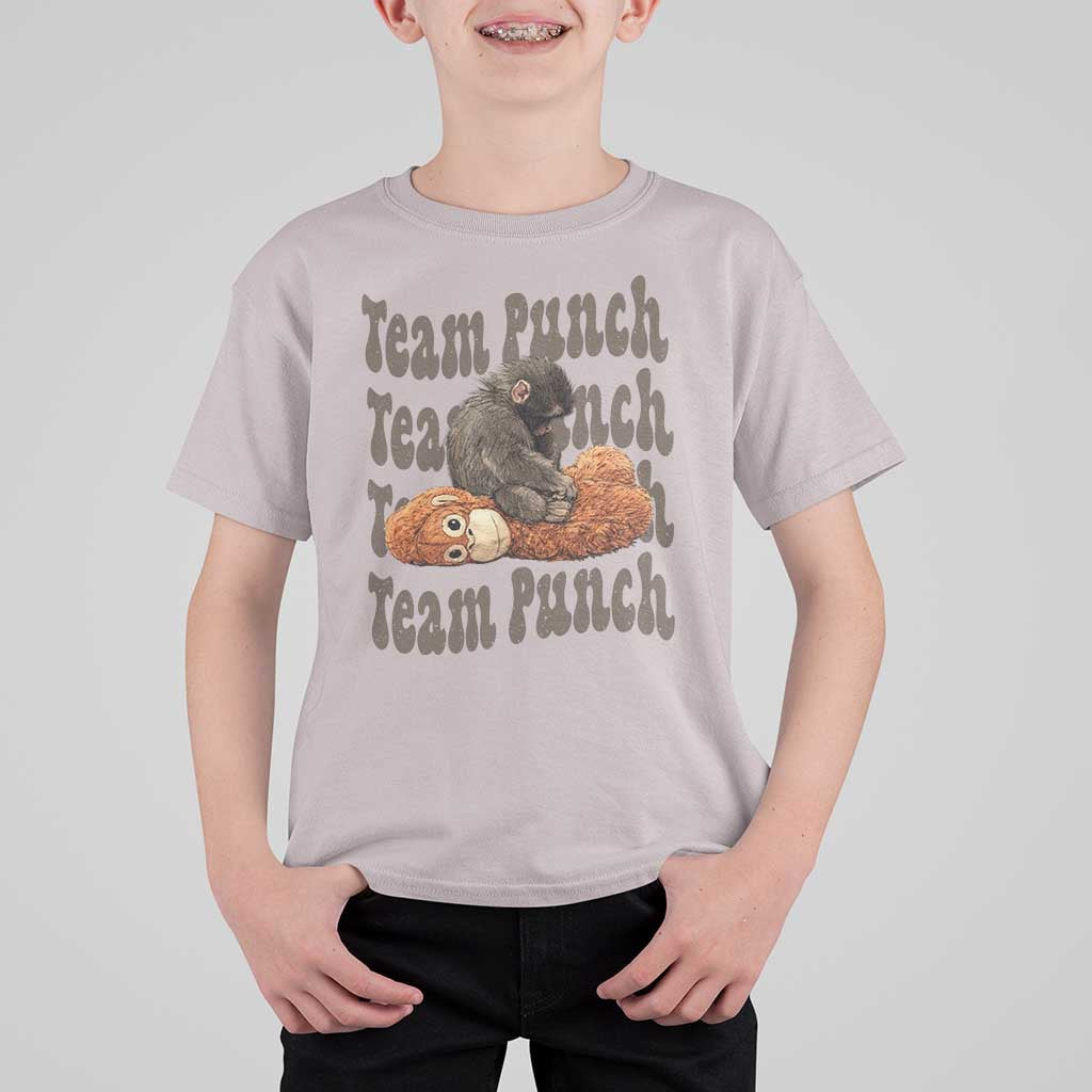Team Punch Monkey T Shirt For Kid Baby Monkey And Plush Toy Viral