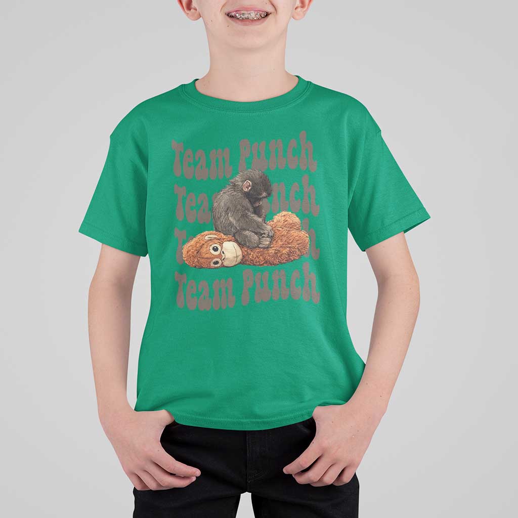 Team Punch Monkey T Shirt For Kid Baby Monkey And Plush Toy Viral
