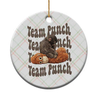 Team Punch Monkey Ceramic Ornament Baby Monkey And Plush Toy Viral