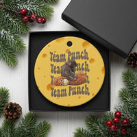 Team Punch Monkey Ceramic Ornament Baby Monkey And Plush Toy Viral