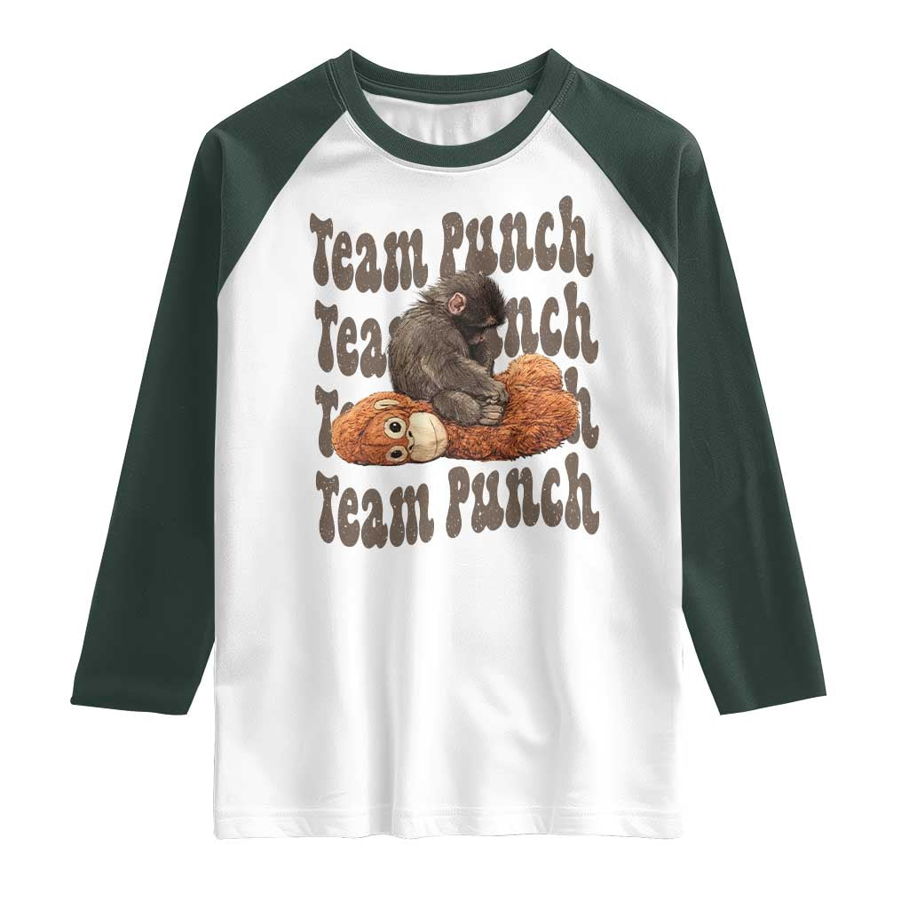 Team Punch Monkey Raglan Shirt Baby Monkey And Plush Toy Viral