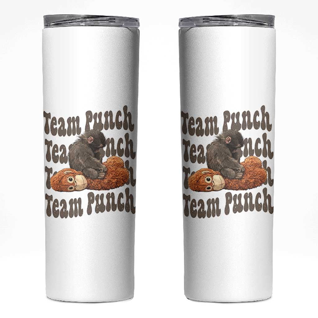 Team Punch Monkey Skinny Tumbler Baby Monkey And Plush Toy Viral