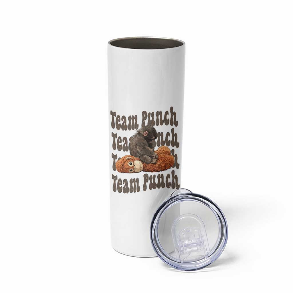 Team Punch Monkey Skinny Tumbler Baby Monkey And Plush Toy Viral