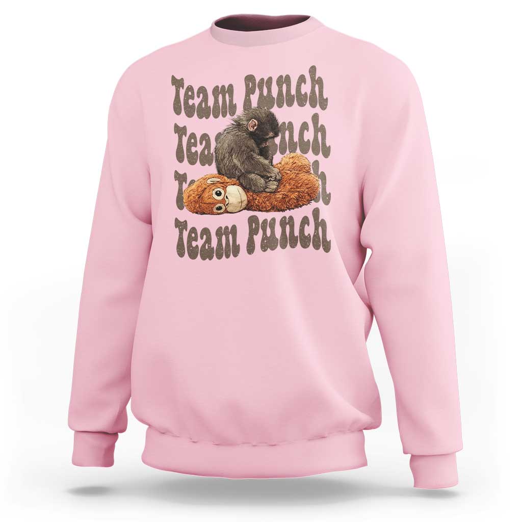 Team Punch Monkey Sweatshirt Baby Monkey And Plush Toy Viral