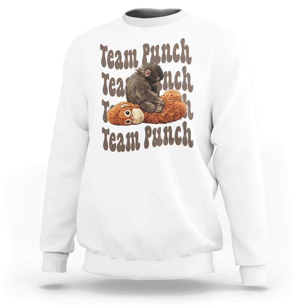 Team Punch Monkey Sweatshirt Baby Monkey And Plush Toy Viral