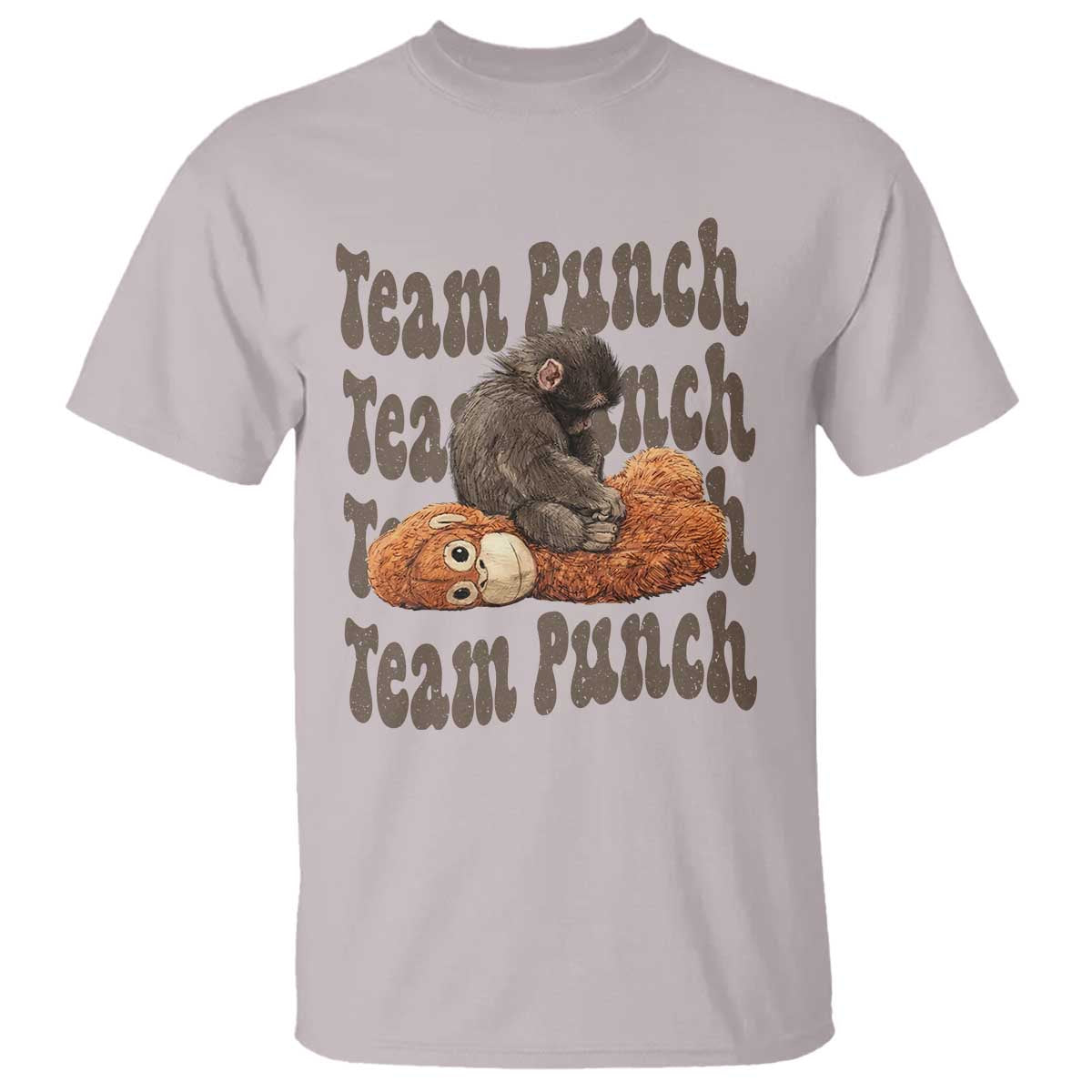 Team Punch Monkey T Shirt Baby Monkey And Plush Toy Viral