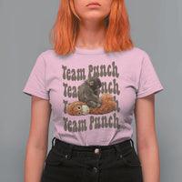Team Punch Monkey T Shirt For Women Baby Monkey And Plush Toy Viral