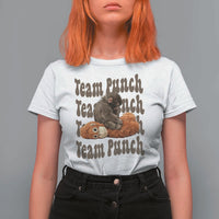 Team Punch Monkey T Shirt For Women Baby Monkey And Plush Toy Viral