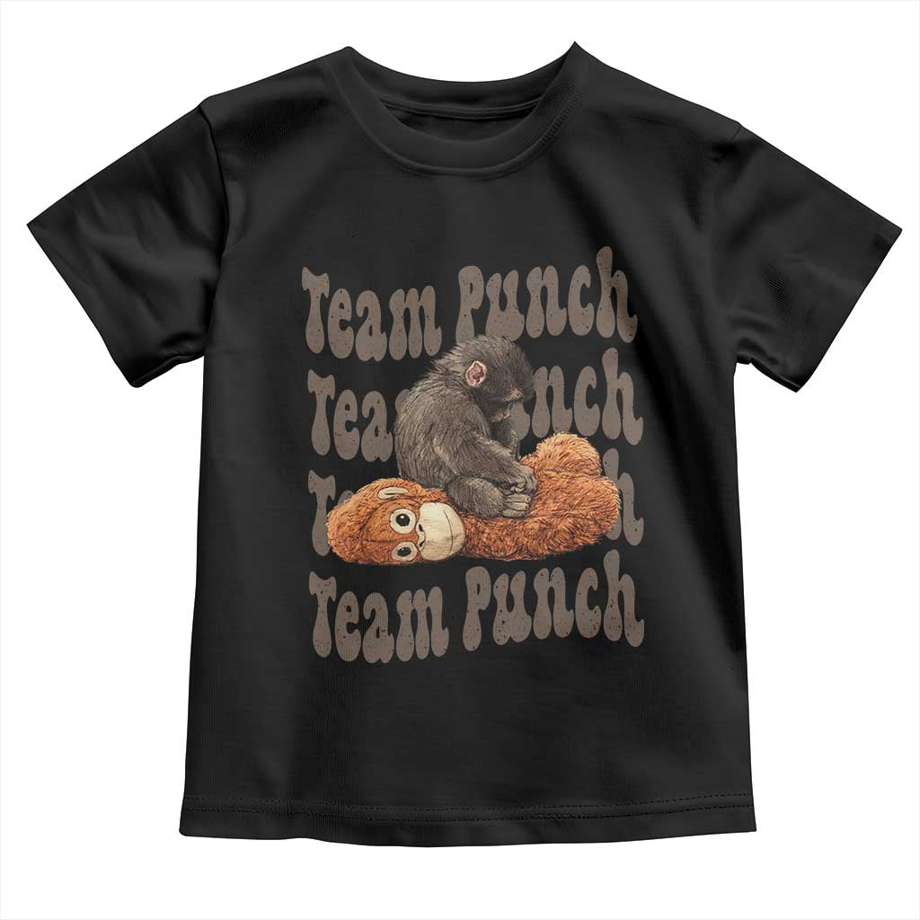 Team Punch Monkey Toddler T Shirt Baby Monkey And Plush Toy Viral