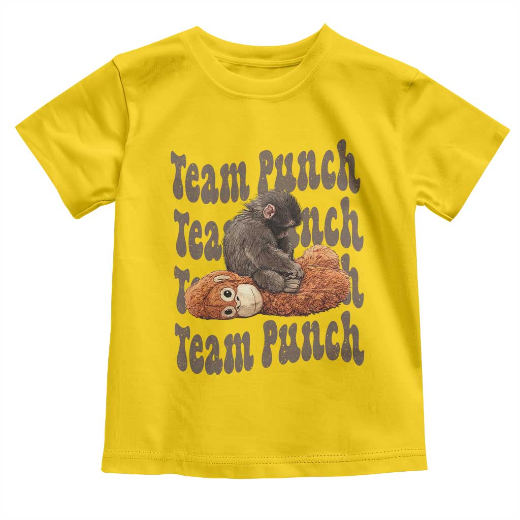 Team Punch Monkey Toddler T Shirt Baby Monkey And Plush Toy Viral