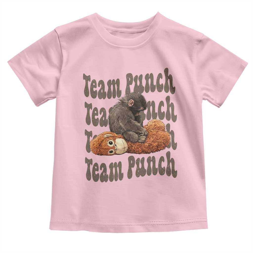 Team Punch Monkey Toddler T Shirt Baby Monkey And Plush Toy Viral