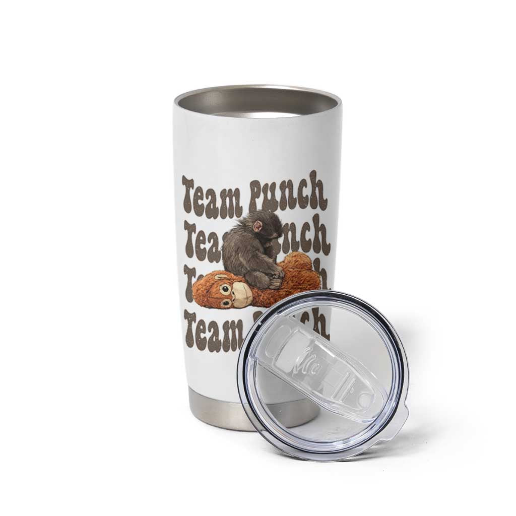 Team Punch Monkey Tumbler Cup Baby Monkey And Plush Toy Viral