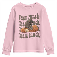 Team Punch Monkey Youth Sweatshirt Baby Monkey And Plush Toy Viral