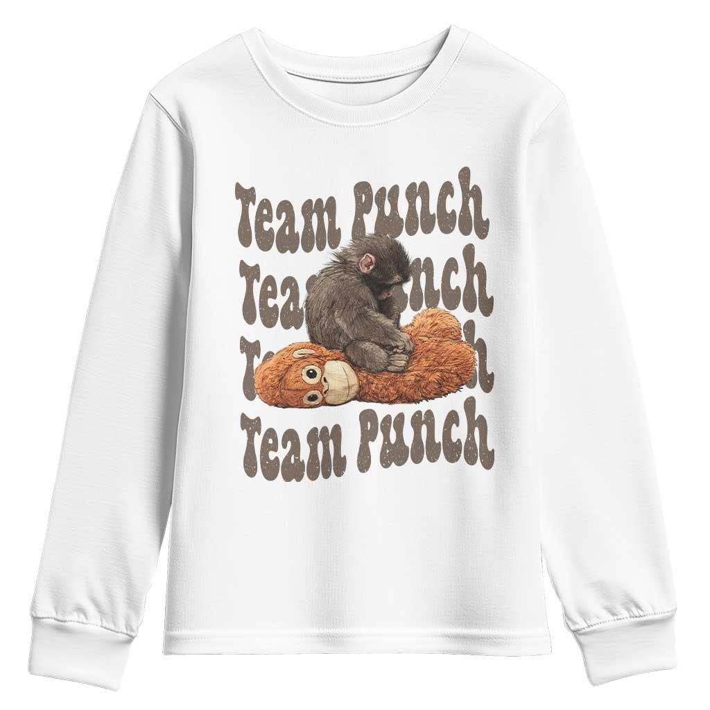 Team Punch Monkey Youth Sweatshirt Baby Monkey And Plush Toy Viral